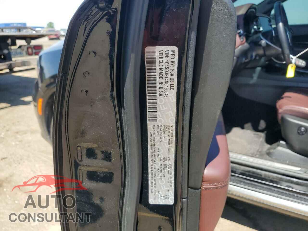 DODGE DURANGO 2022 - 1C4SDJET4NC190946