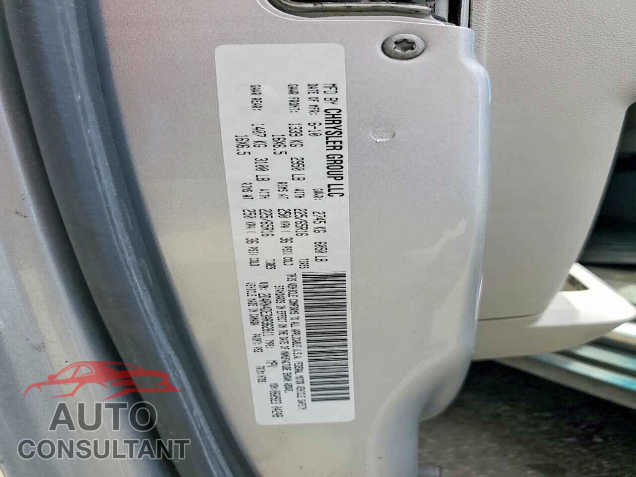 DODGE CARAVAN 2010 - 2D4RN4DE3AR362811
