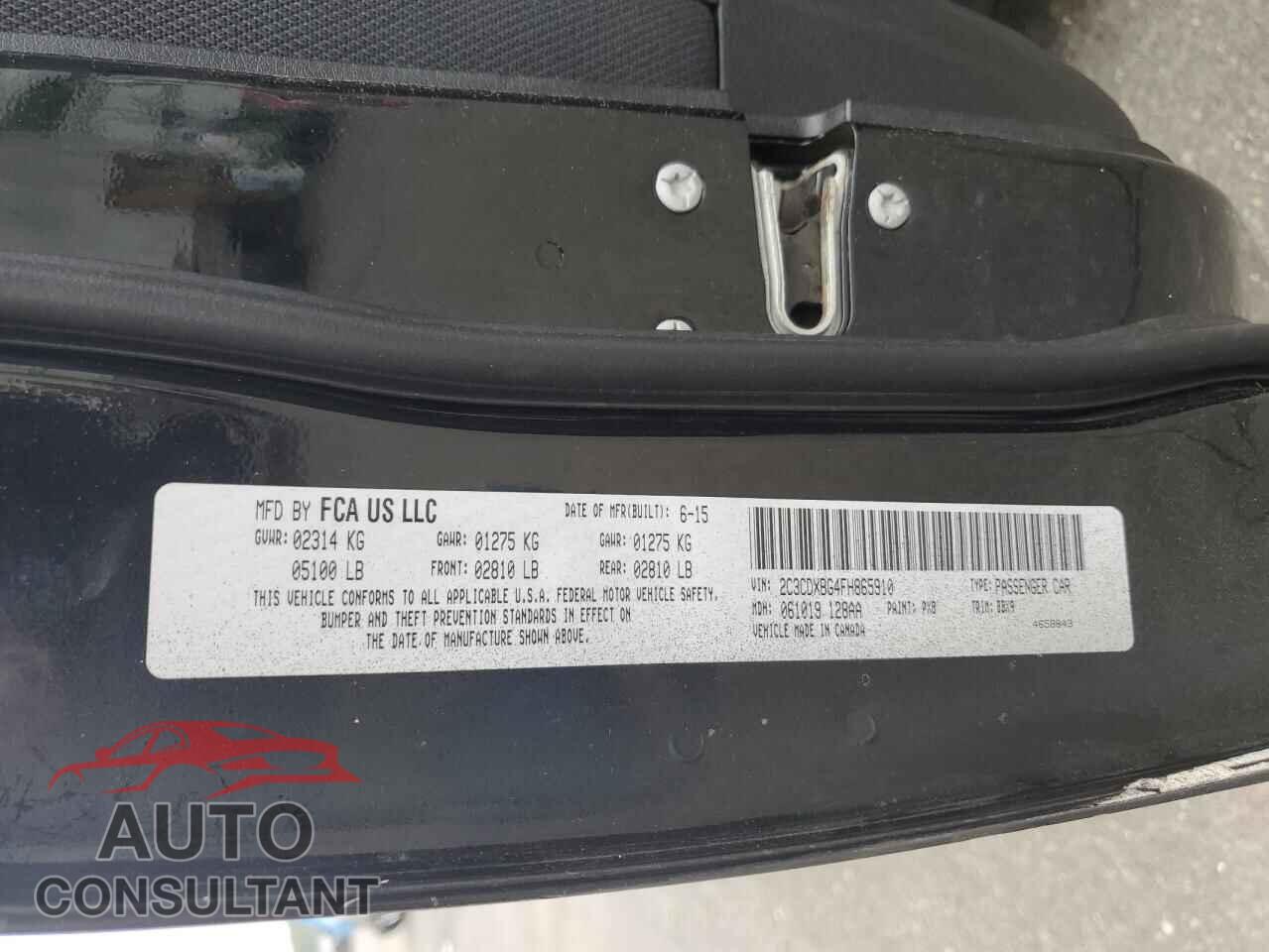 DODGE CHARGER 2015 - 2C3CDXBG4FH865910