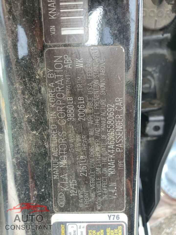 KIA FORTE 2016 - KNAFK4A63G5580692