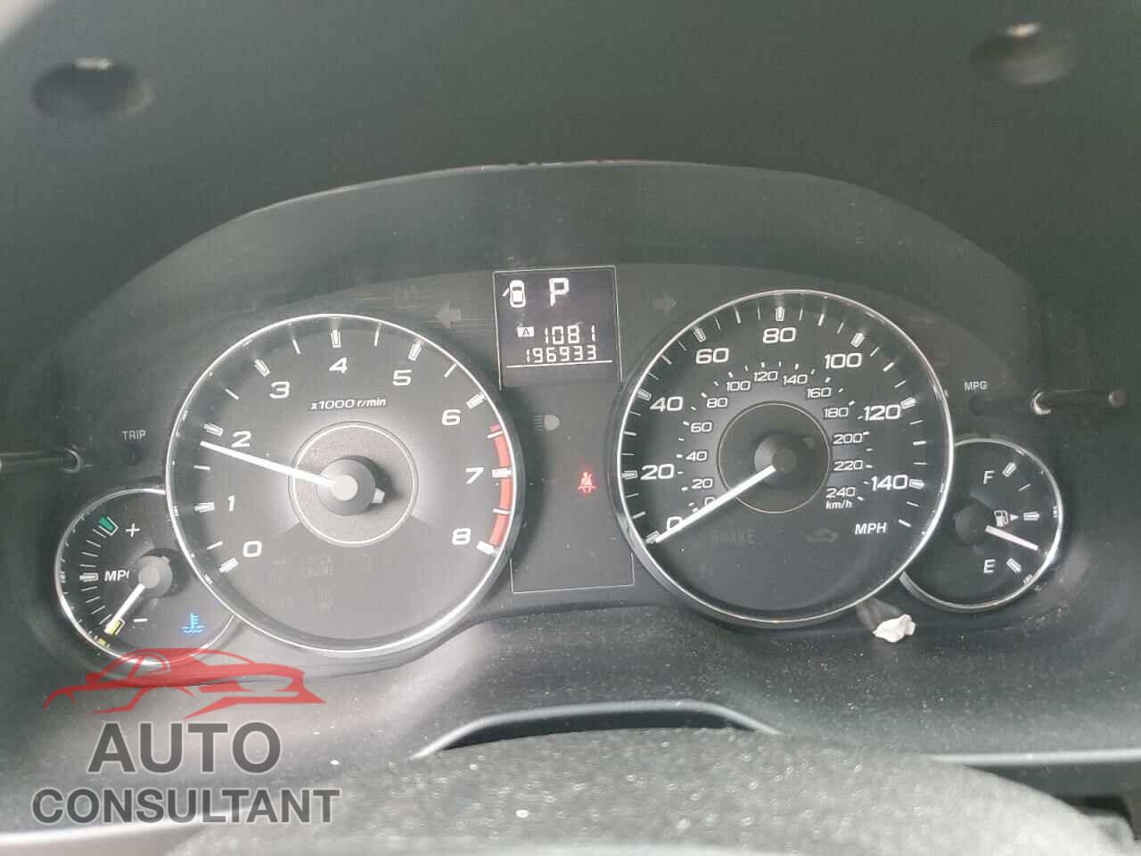 SUBARU OUTBACK 2012 - 4S4BRBCC3C3232011