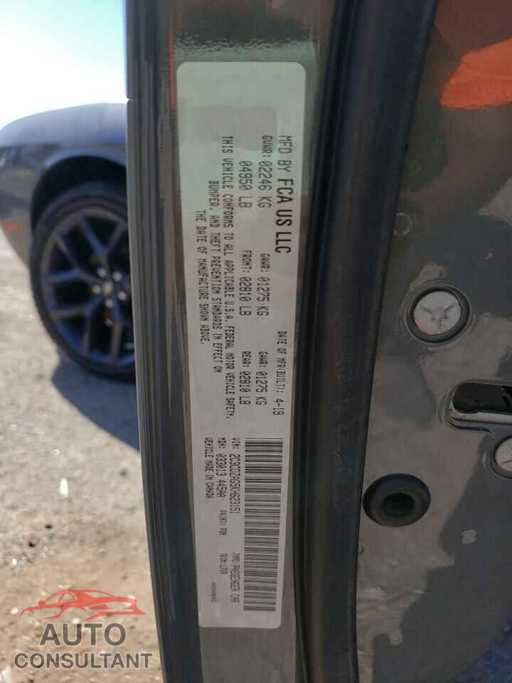 DODGE CHALLENGER 2019 - 2C3CDZAG5KH623151