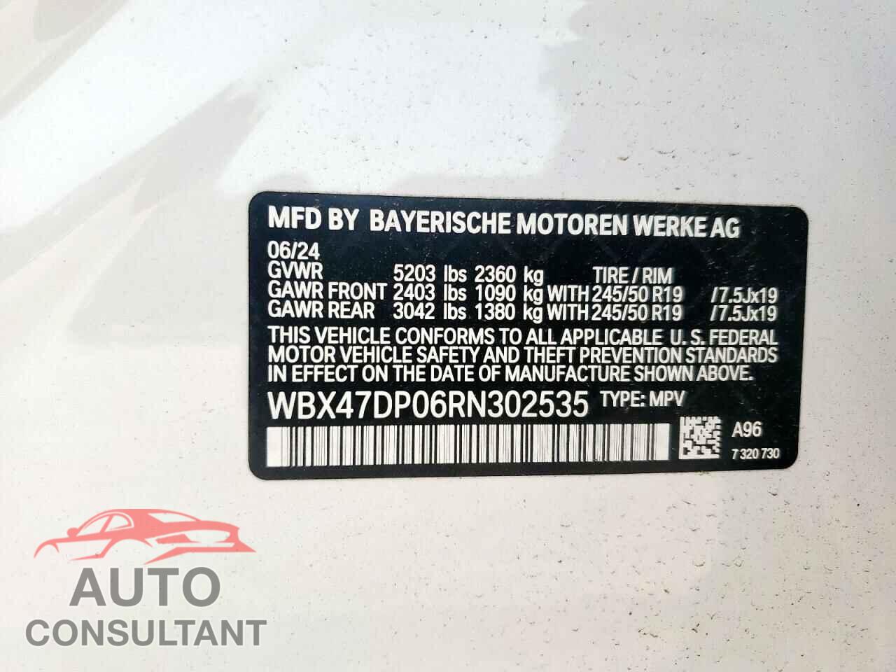 BMW X3 2024 - WBX47DP06RN302535