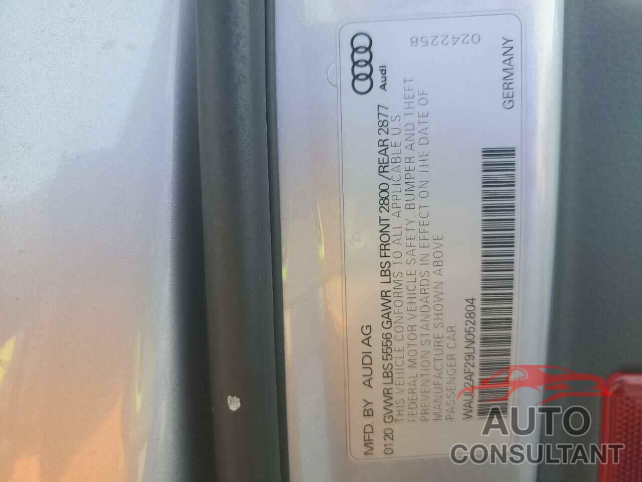 AUDI A6 2020 - WAUL2AF29LN052804
