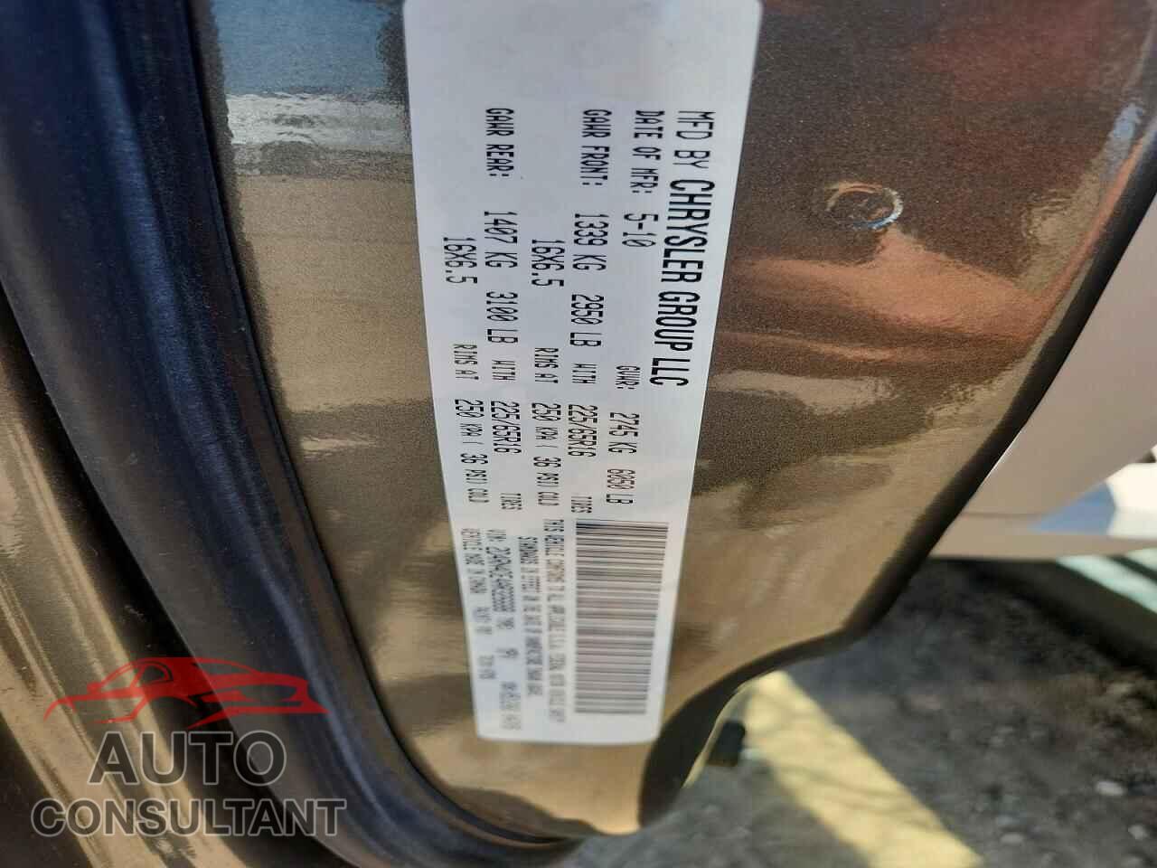 DODGE CARAVAN 2010 - 2D4RN4DE4AR326688