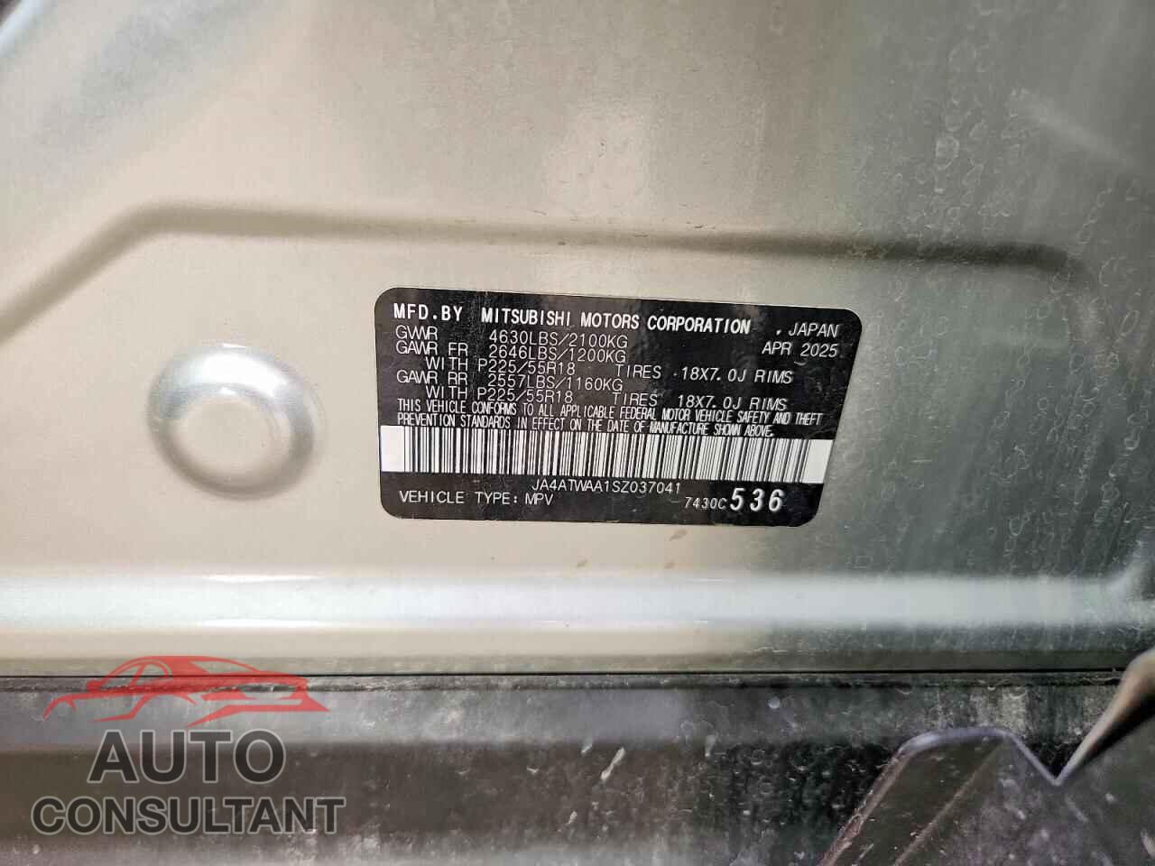 MITSUBISHI ECLIPSE 2025 - JA4ATWAA1SZ037041
