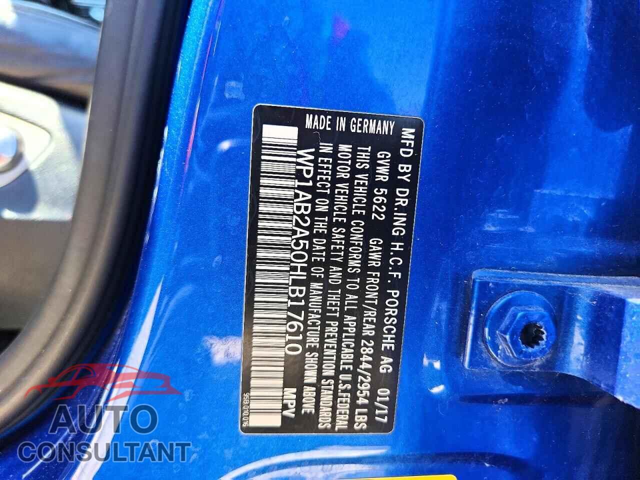 PORSCHE MACAN 2017 - WP1AB2A50HLB17610