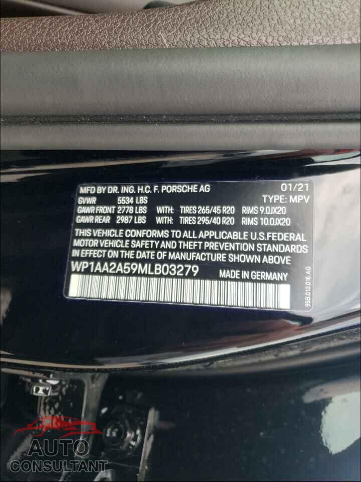 PORSCHE MACAN 2021 - WP1AA2A59MLB03279