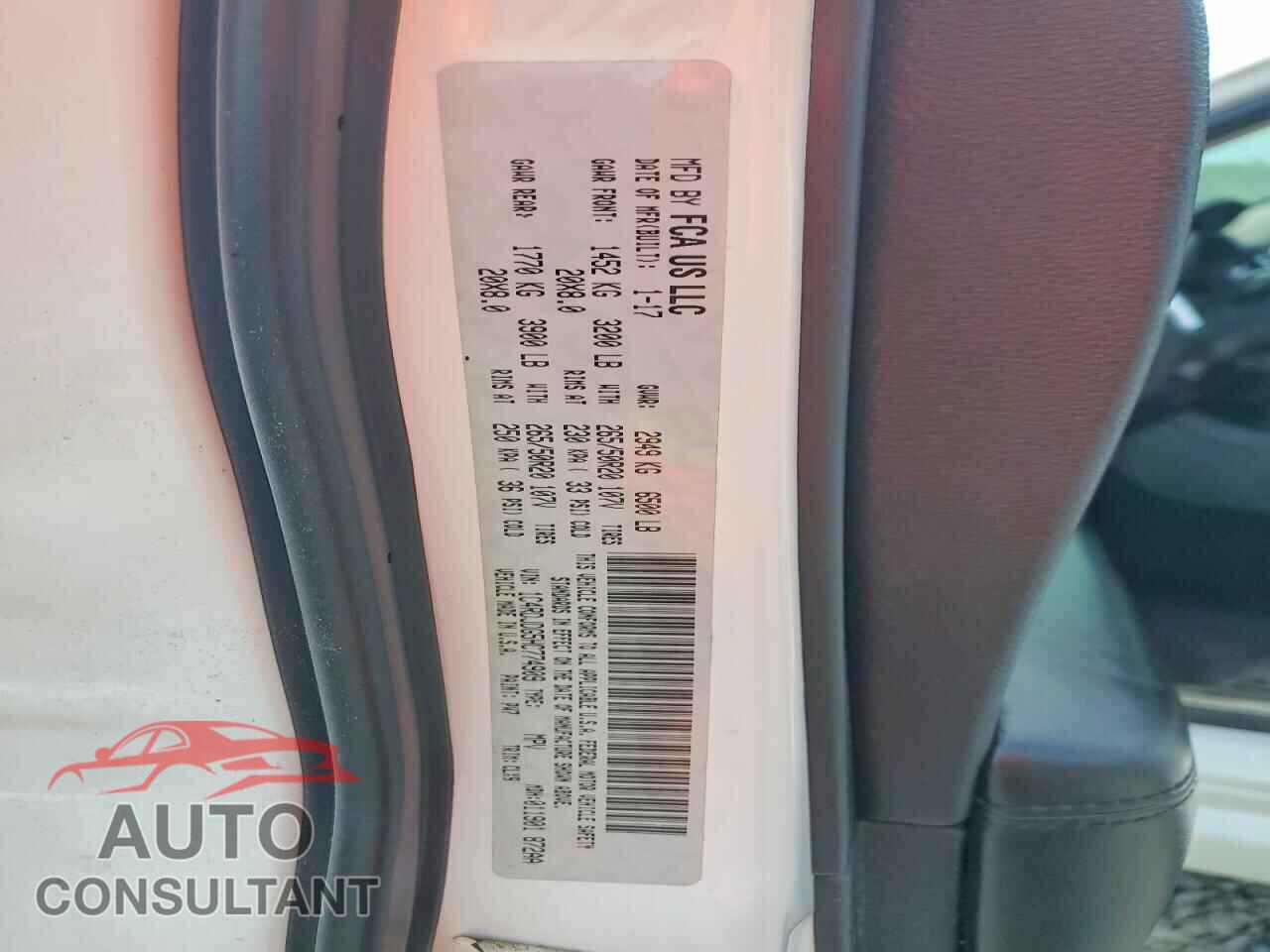 DODGE DURANGO 2017 - 1C4RDJDG5HC774909