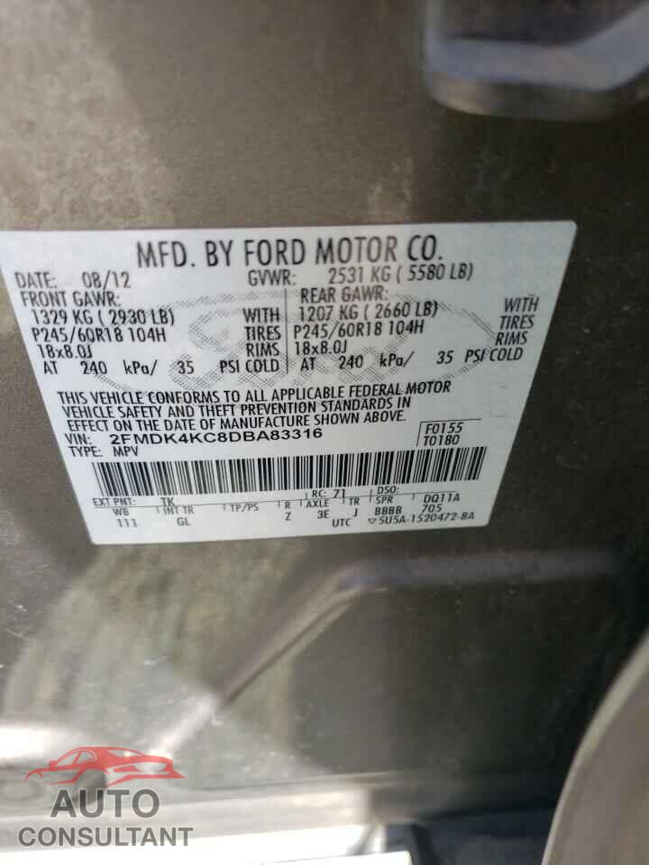 FORD EDGE 2013 - 2FMDK4KC8DBA83316