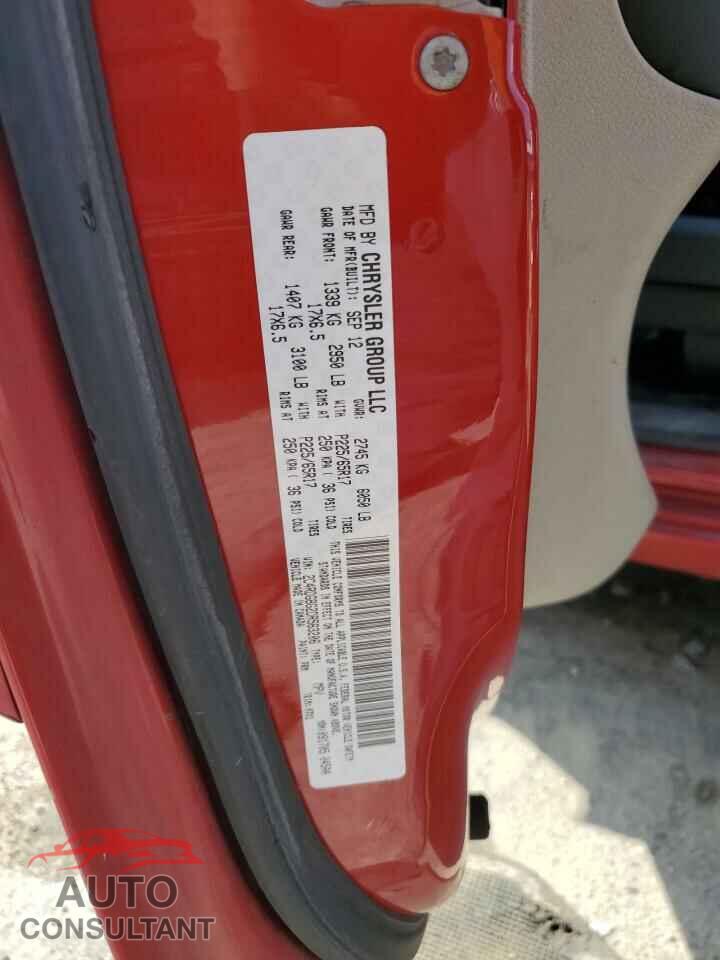 DODGE CARAVAN 2013 - 2C4RDGBG2DR563206