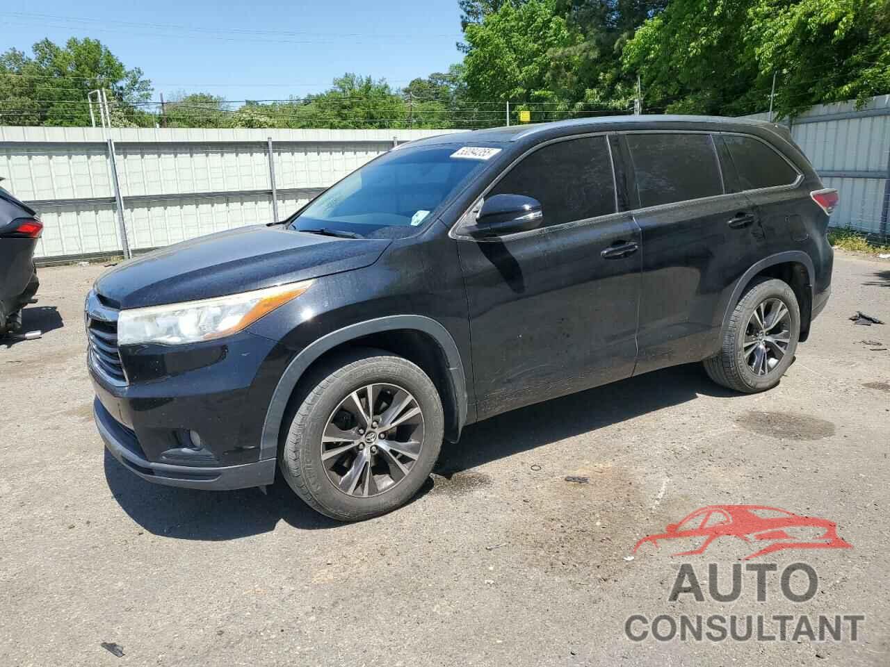 TOYOTA HIGHLANDER 2016 - 5TDJKRFH0GS321608