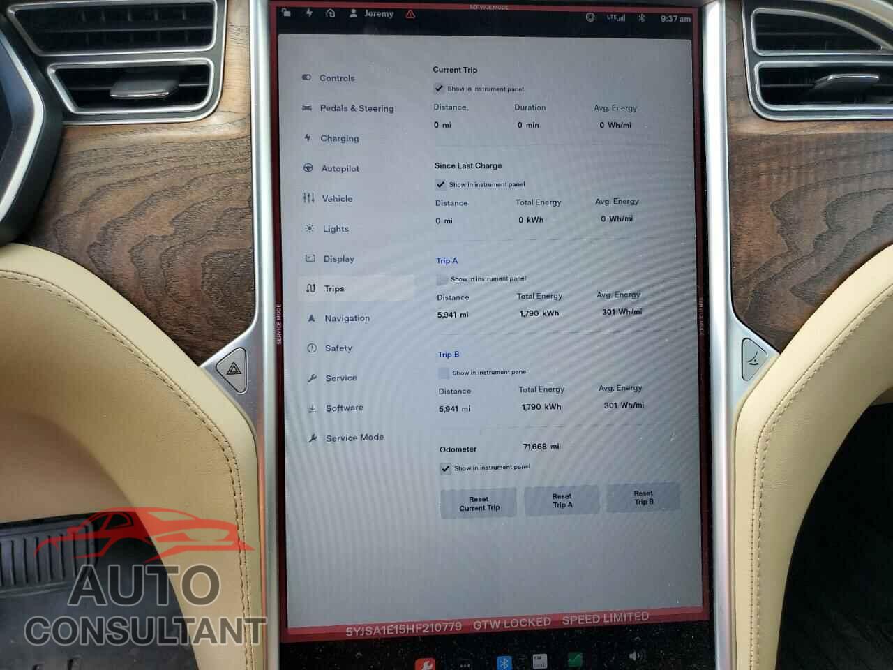 TESLA MODEL S 2017 - 5YJSA1E15HF210779