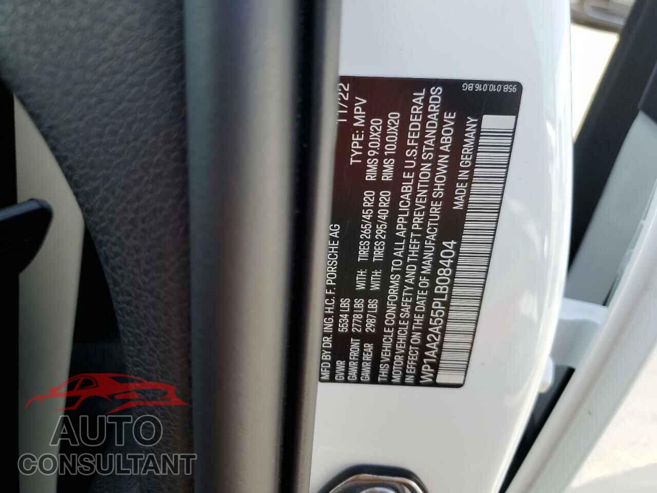 PORSCHE MACAN BASE 2023 - WP1AA2A55PLB08404