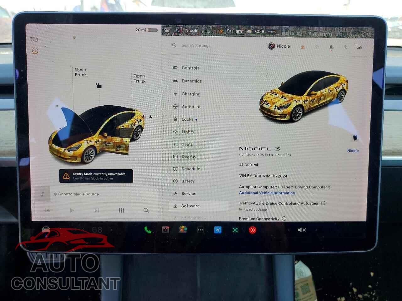 TESLA MODEL 3 2021 - 5YJ3E1EA1MF072824