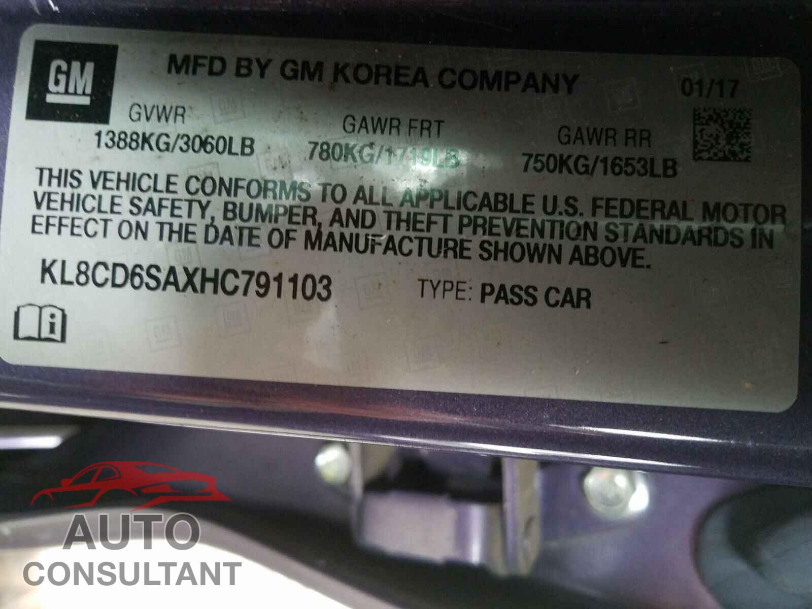 CHEVROLET SPARK 2017 - KL8CD6SAXHC791103