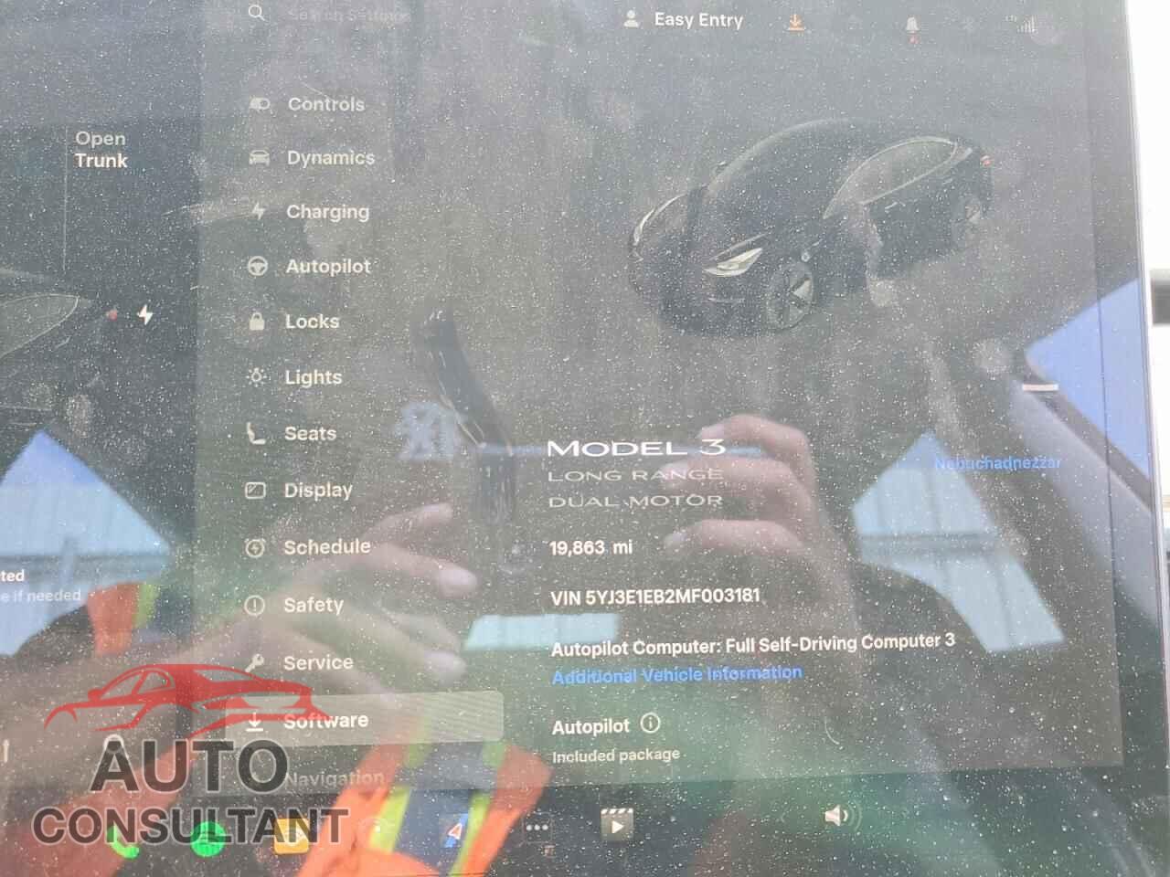 TESLA MODEL 3 2021 - 5YJ3E1EB2MF003181