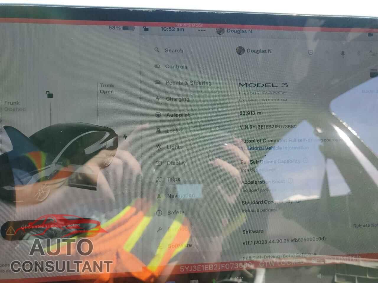 TESLA MODEL 3 2018 - 5YJ3E1EB2JF073680