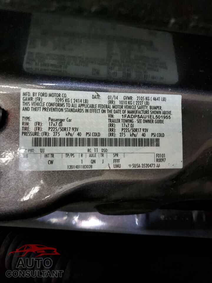 FORD CMAX 2014 - 1FADP5AU1EL501955