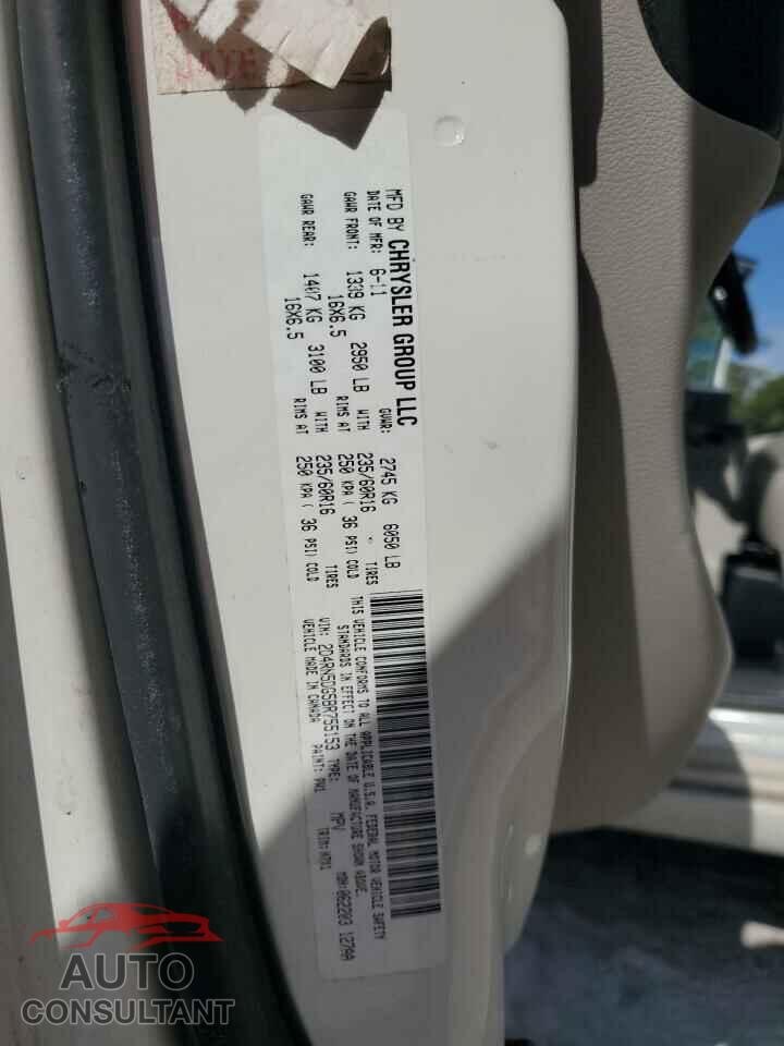 DODGE CARAVAN 2011 - 2D4RN5DG5BR755153