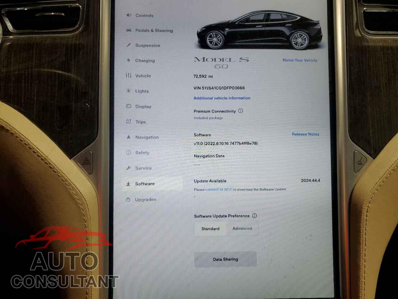 TESLA MODEL S 2013 - 5YJSA1CG1DFP03666