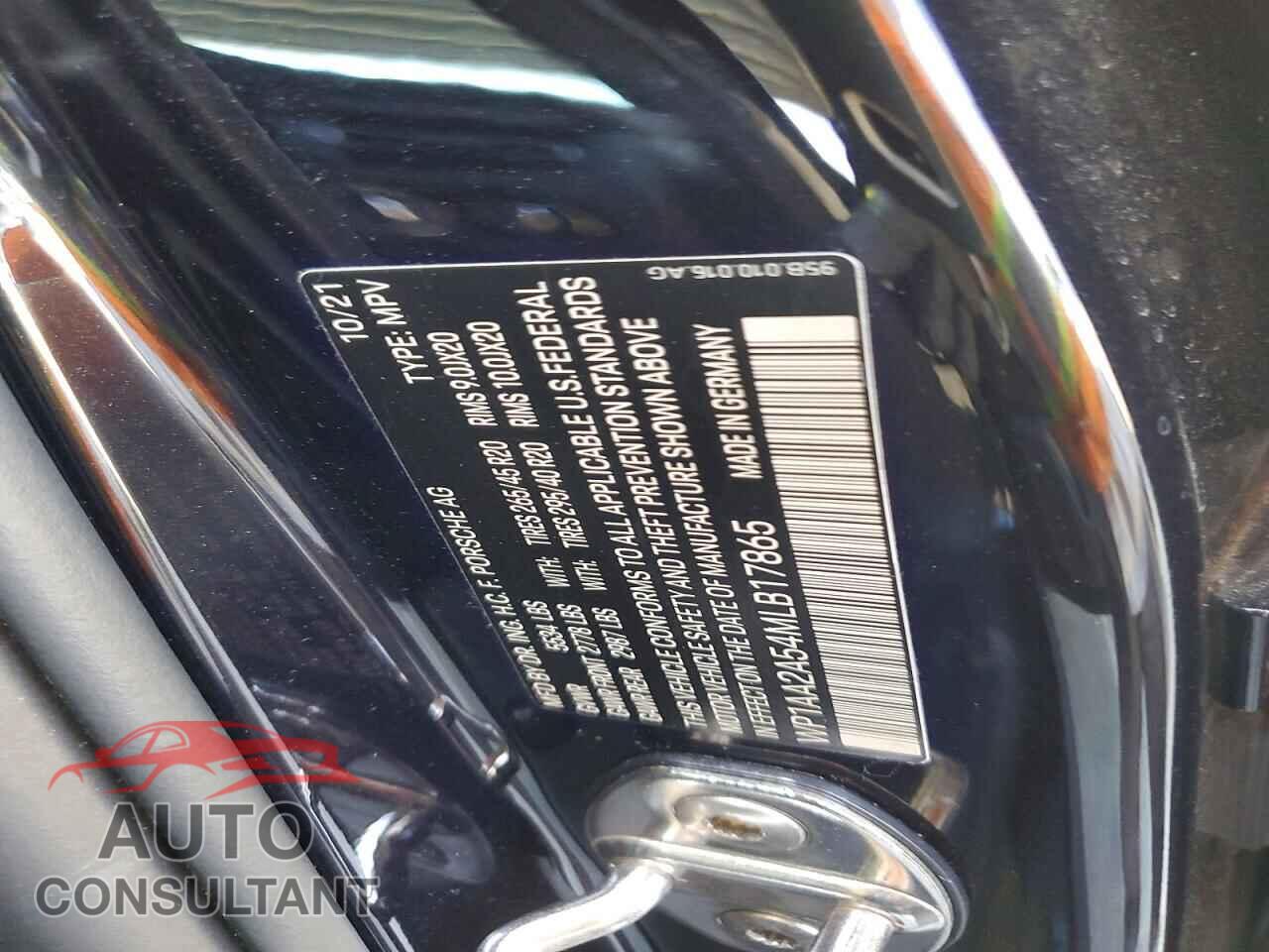 PORSCHE MACAN 2021 - WP1AA2A54MLB17865
