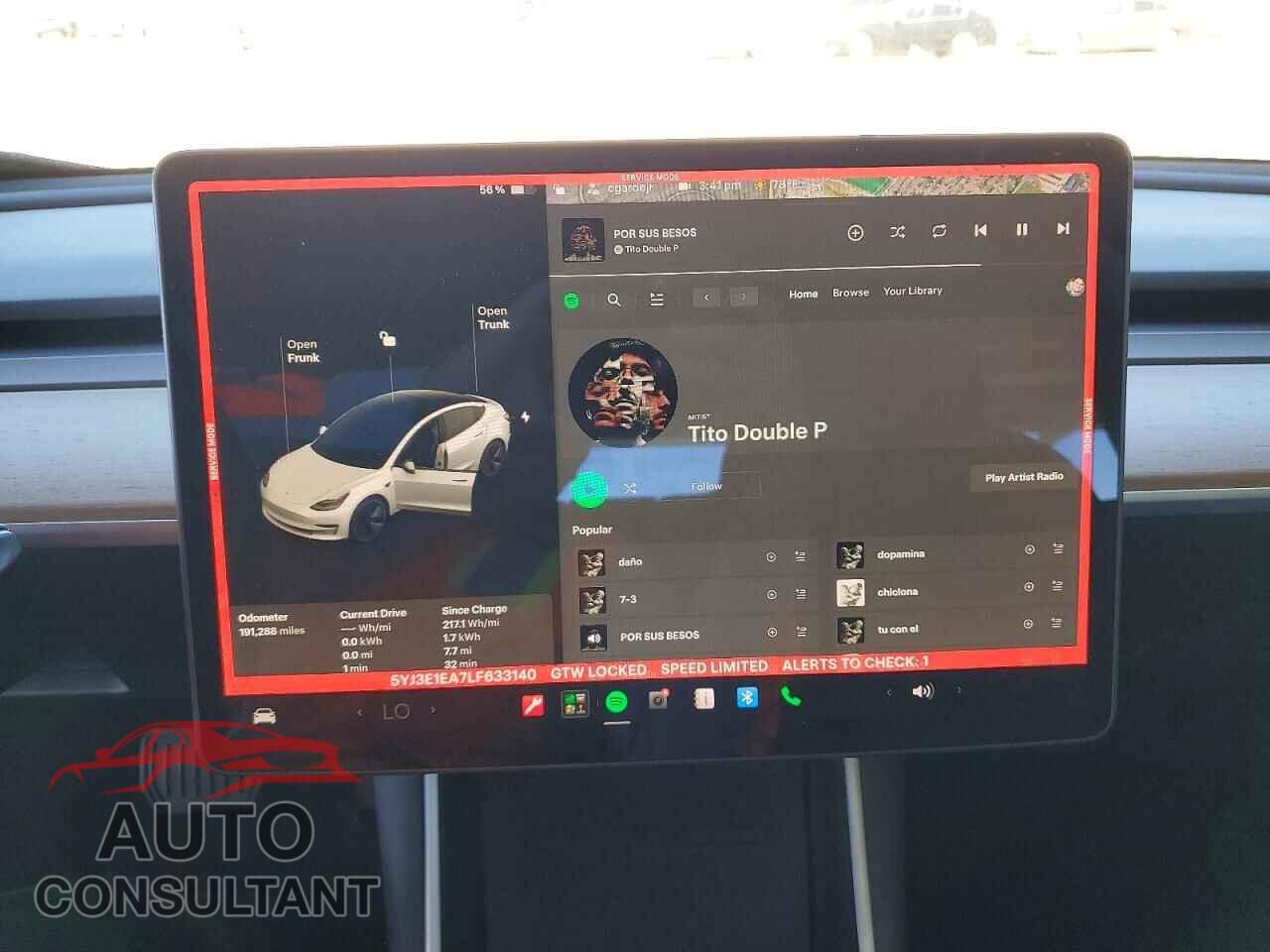 TESLA MODEL 3 2020 - 5YJ3E1EA7LF633140