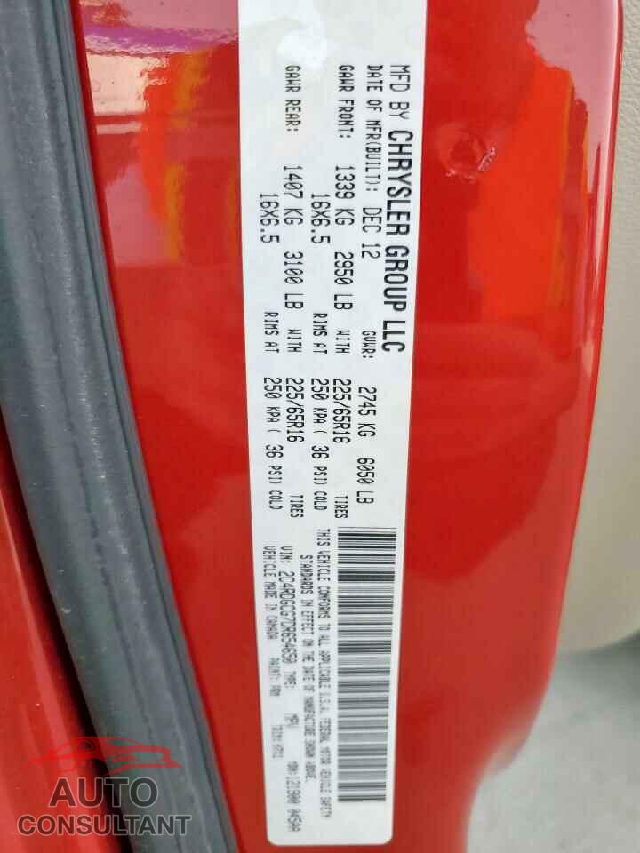DODGE CARAVAN 2013 - 2C4RDGCG7DR654650