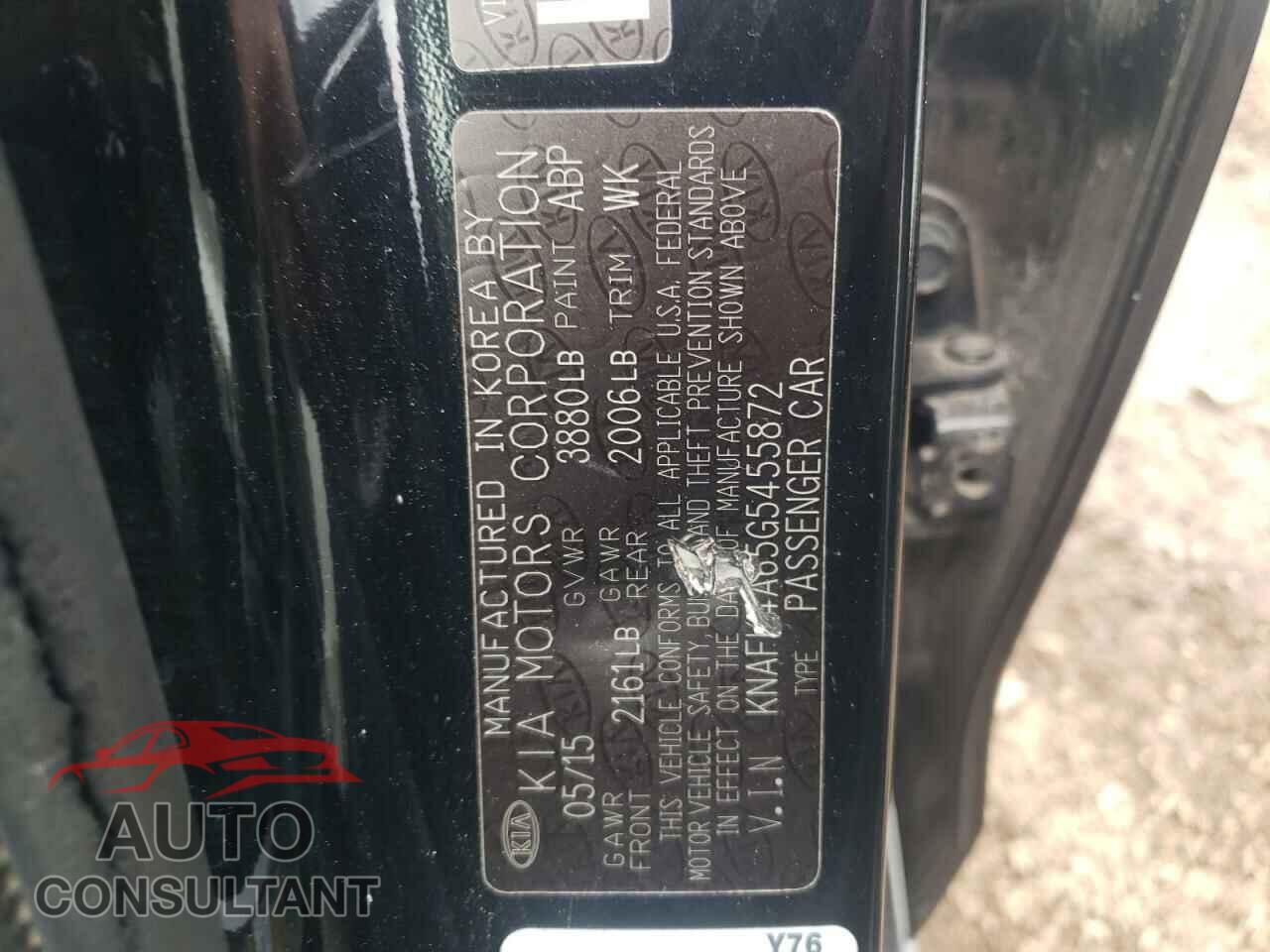 KIA FORTE 2016 - KNAFK4A65G5455872