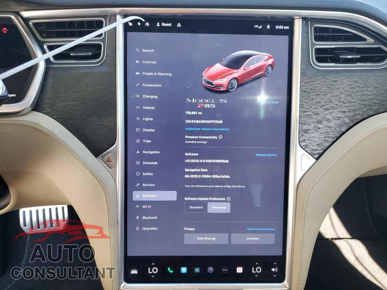 TESLA MODEL S 2013 - 5YJSA1DP0DFP17346