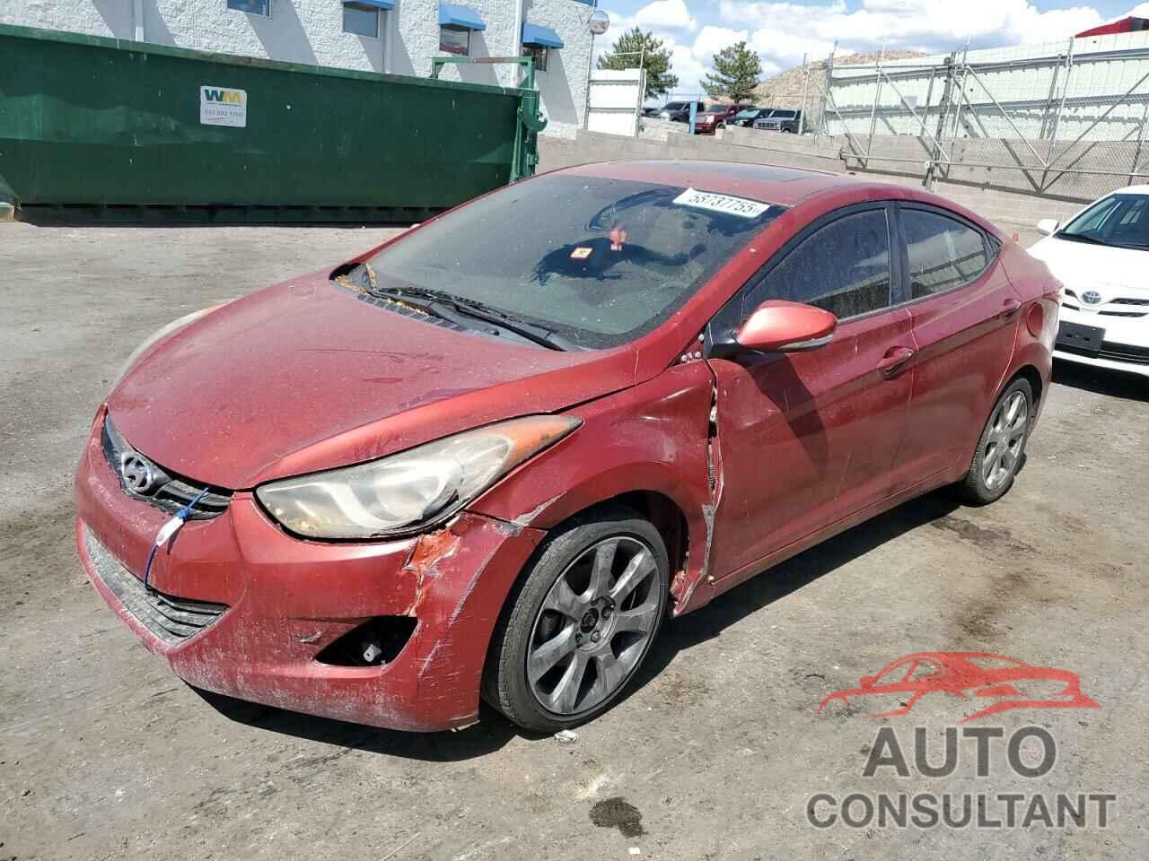 HYUNDAI ELANTRA 2013 - KMHDH4AE8DU507475