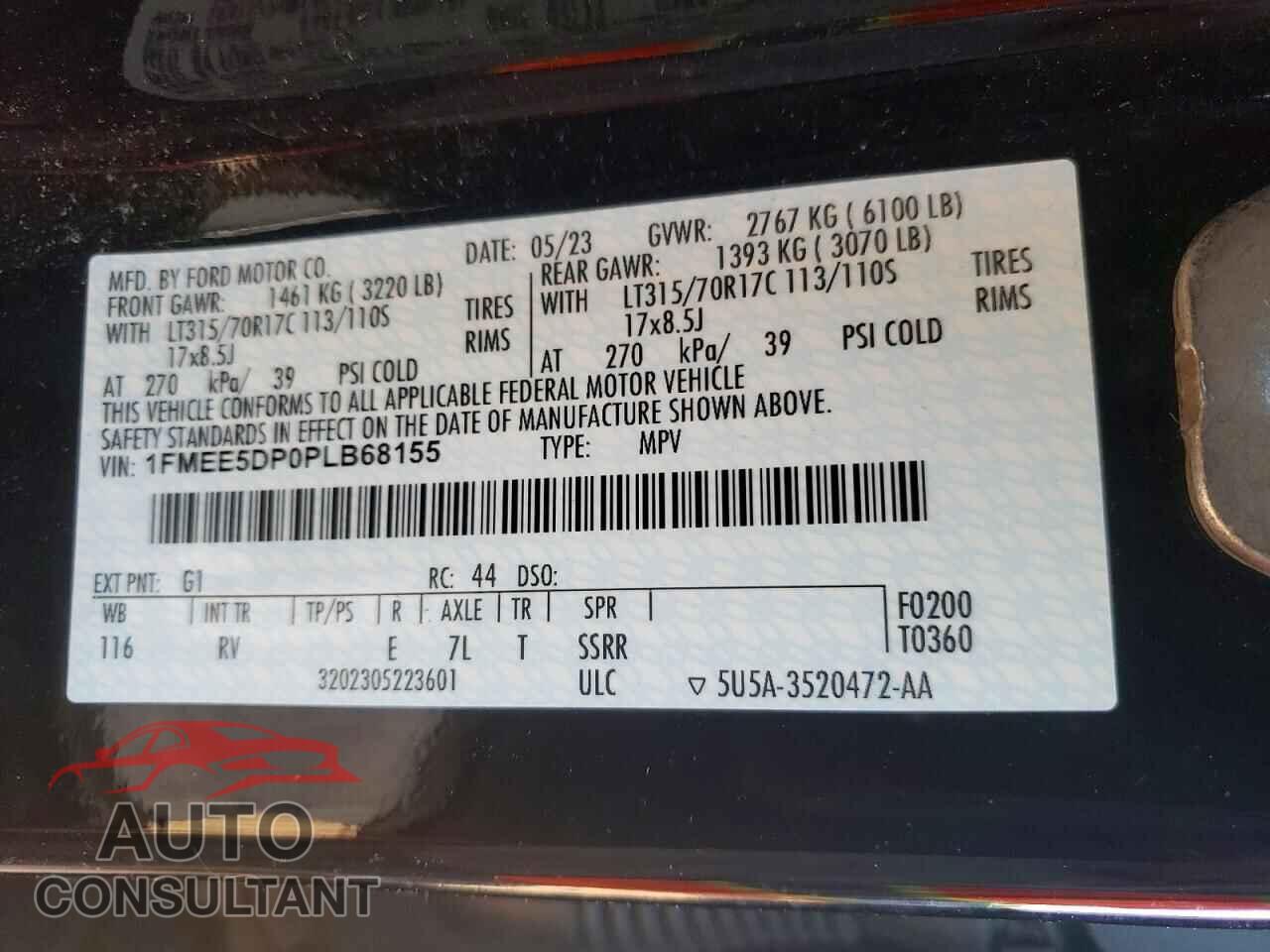 FORD BRONCO 2023 - 1FMEE5DP0PLB68155