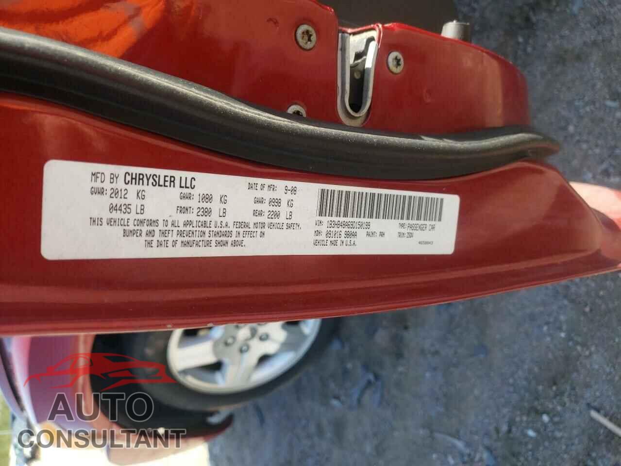 DODGE CALIBER 2009 - 1B3HB48A69D150199
