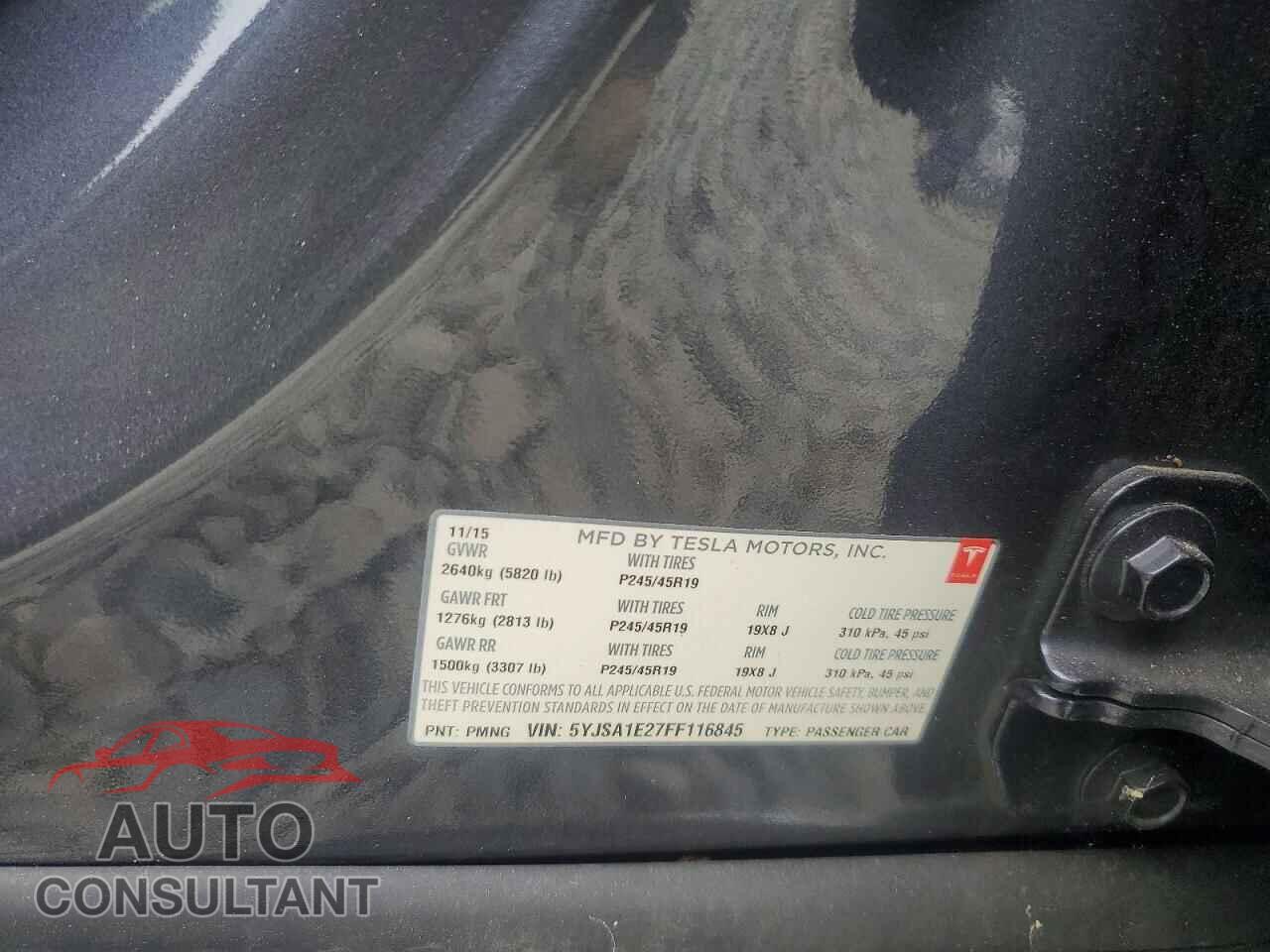 TESLA MODEL S 2015 - 5YJSA1E27FF116845