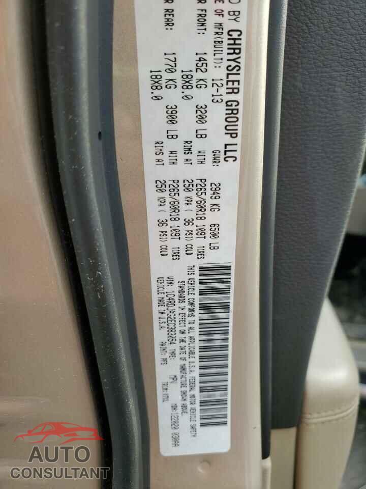 DODGE DURANGO 2014 - 1C4RDJAG2EC383054