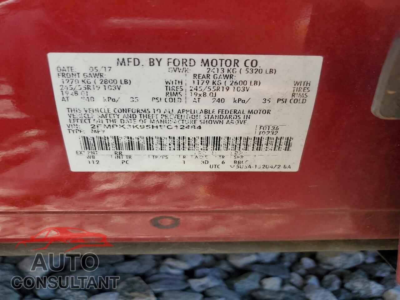 FORD EDGE 2017 - 2FMPK3K95HBC12484