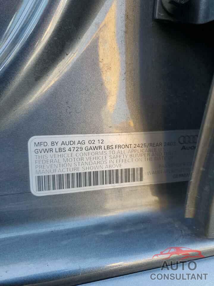 AUDI A4 2012 - WAUEFAFL8CN021033