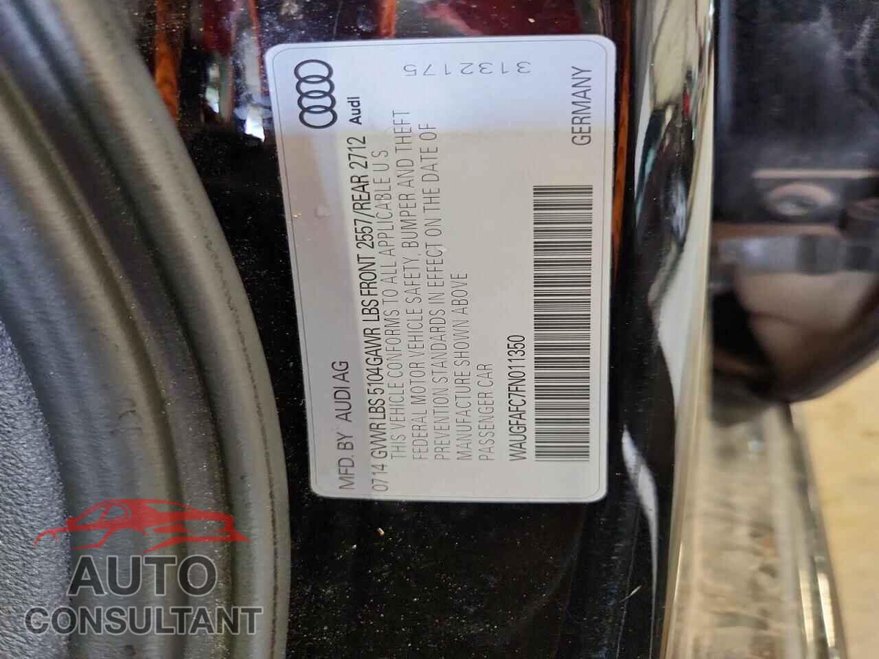 AUDI A6 2015 - WAUGFAFC7FN011350