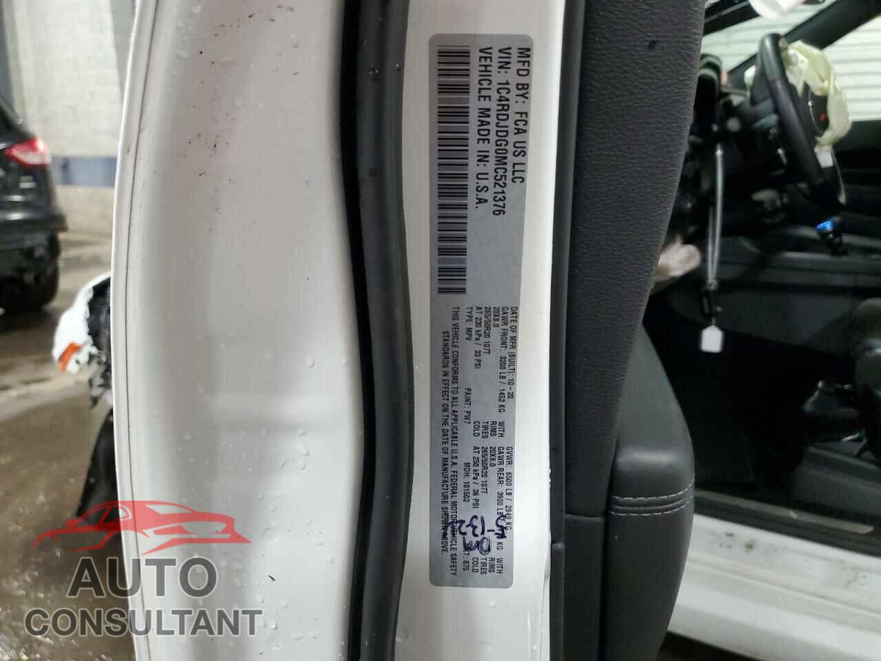 DODGE DURANGO 2021 - 1C4RDJDG0MC521376