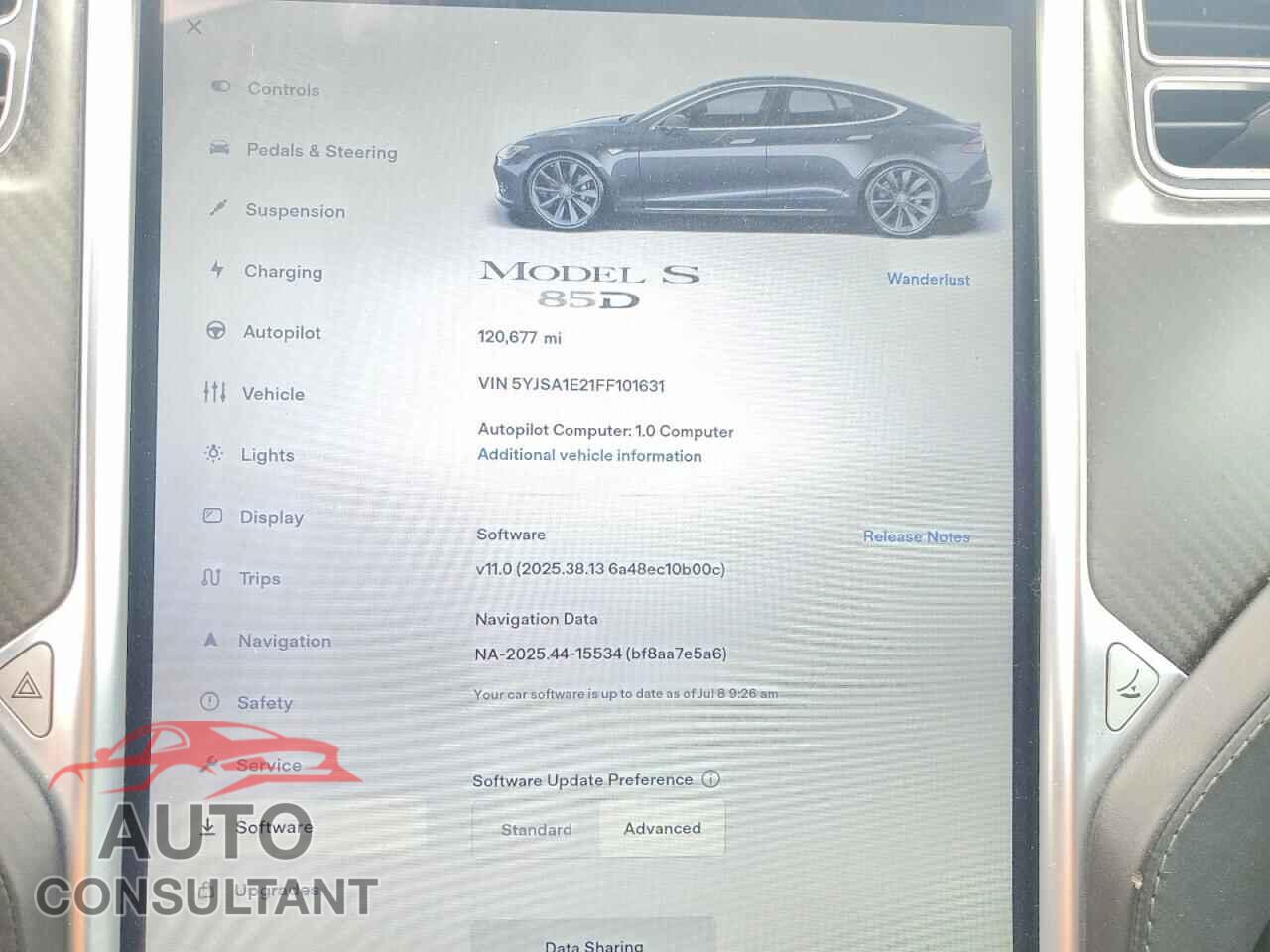 TESLA MODEL S 2015 - 5YJSA1E21FF101631