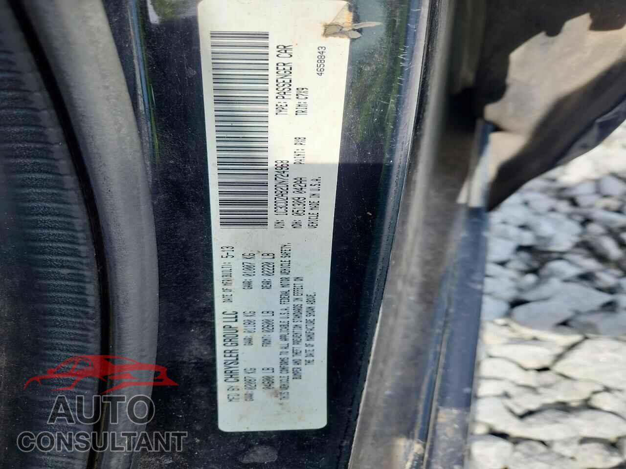 DODGE AVENGER 2013 - 1C3CDZAB2DN724968