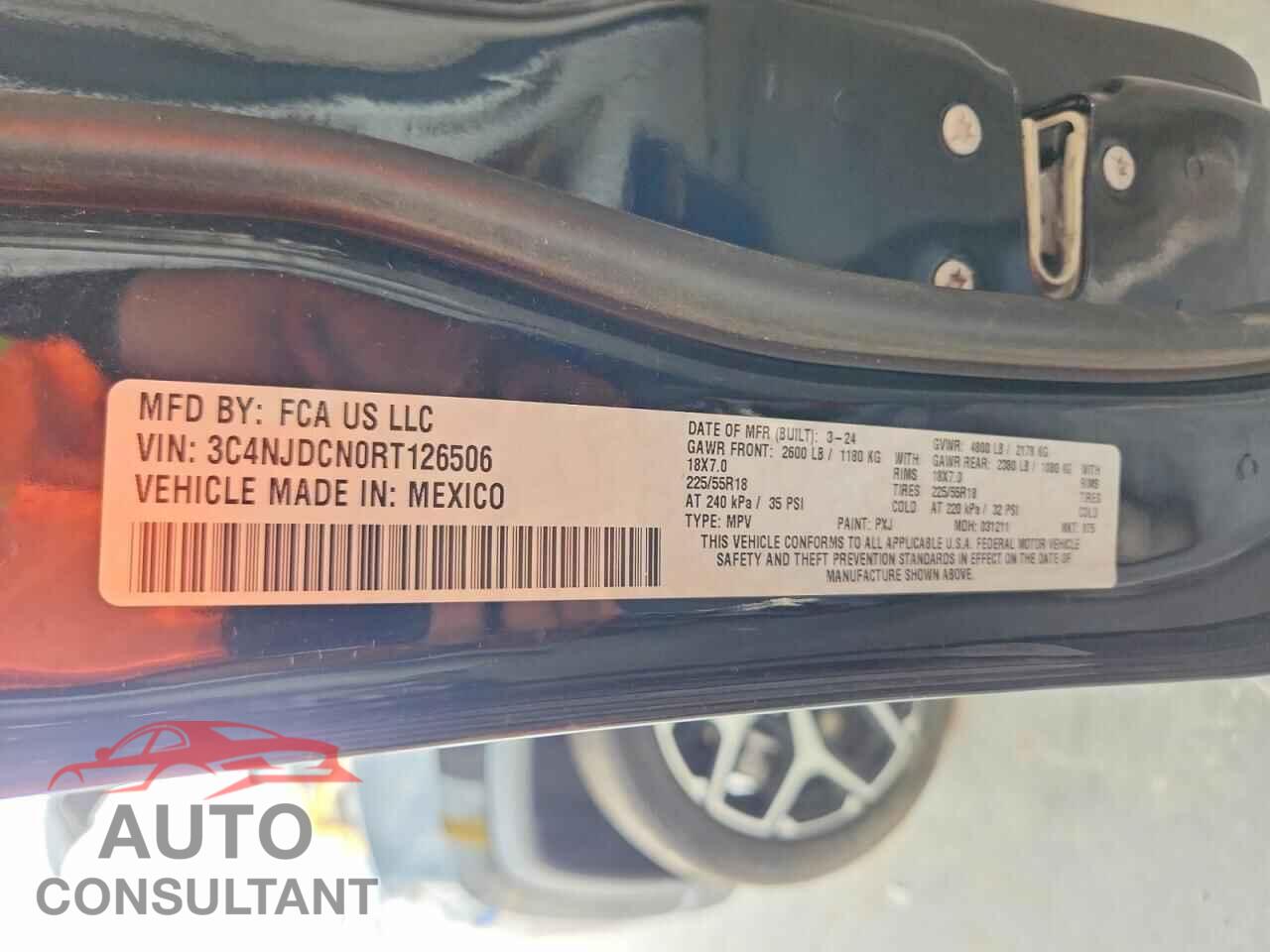 JEEP COMPASS 2024 - 3C4NJDCN0RT126506