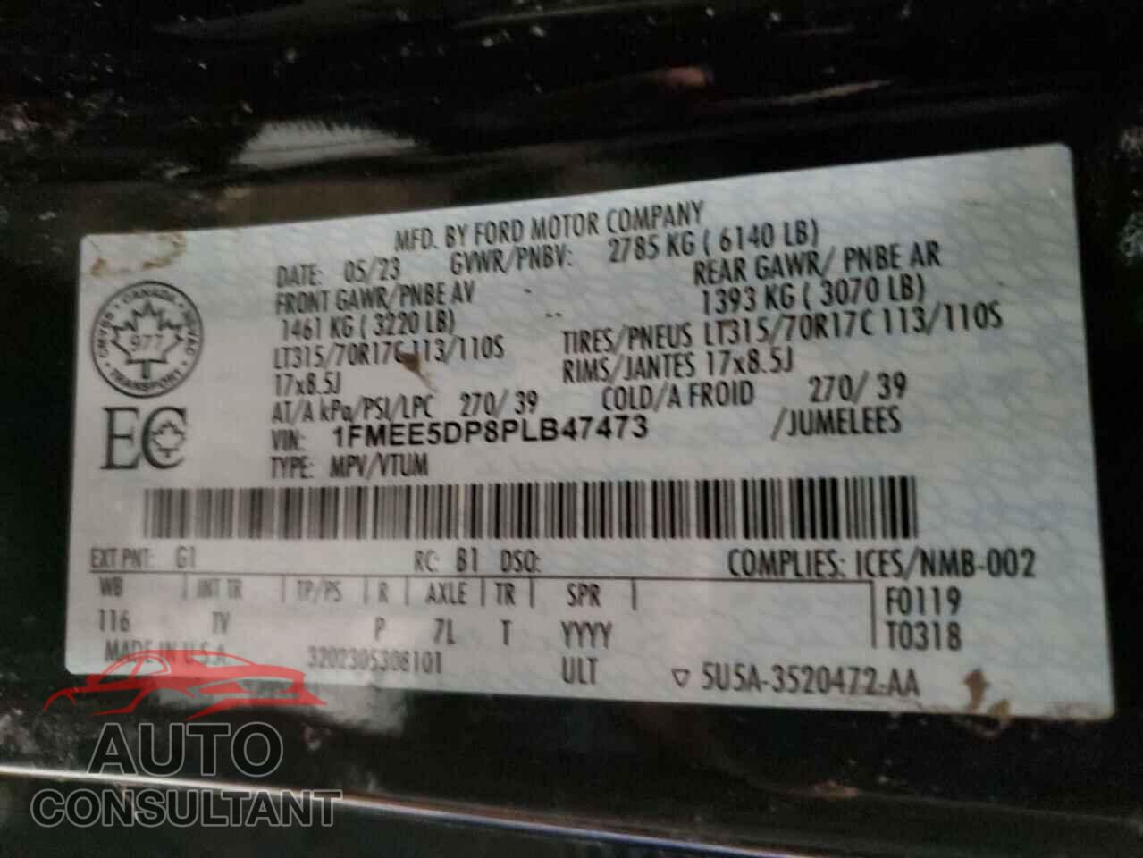 FORD BRONCO 2023 - 1FMEE5DP8PLB47473
