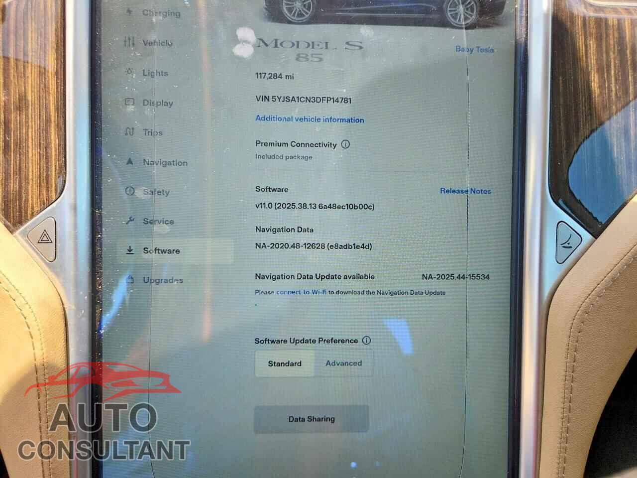 TESLA MODEL S 2013 - 5YJSA1CN3DFP14781