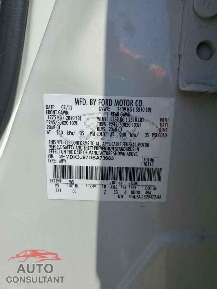 FORD EDGE 2013 - 2FMDK3J97DBA73683