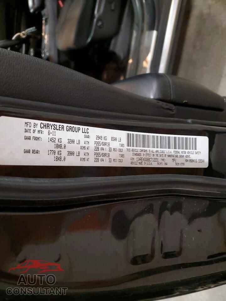 DODGE DURANGO 2011 - 1D4RE4GG6BC712231