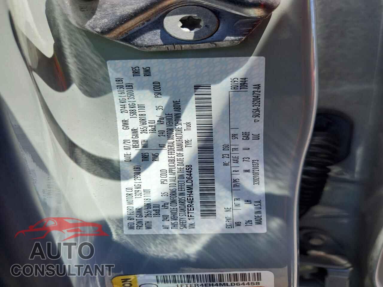 FORD RANGER 2021 - 1FTER4EH4MLD64458