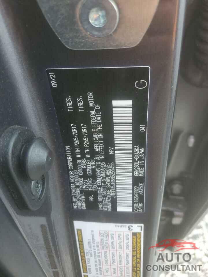 TOYOTA 4RUNNER 2022 - JTEEU5JR6N5255455