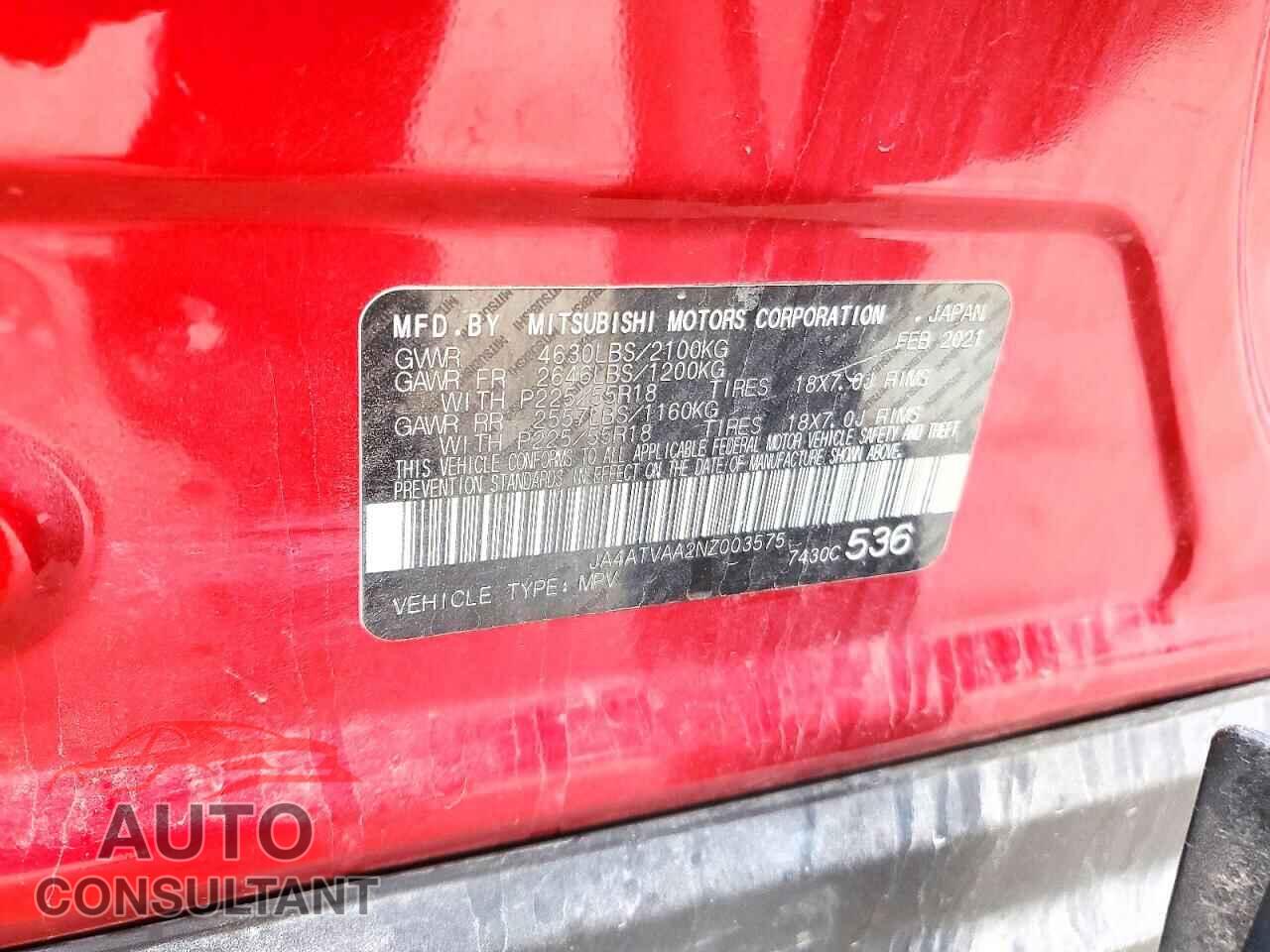 MITSUBISHI ECLIPSE 2022 - JA4ATVAA2NZ003575