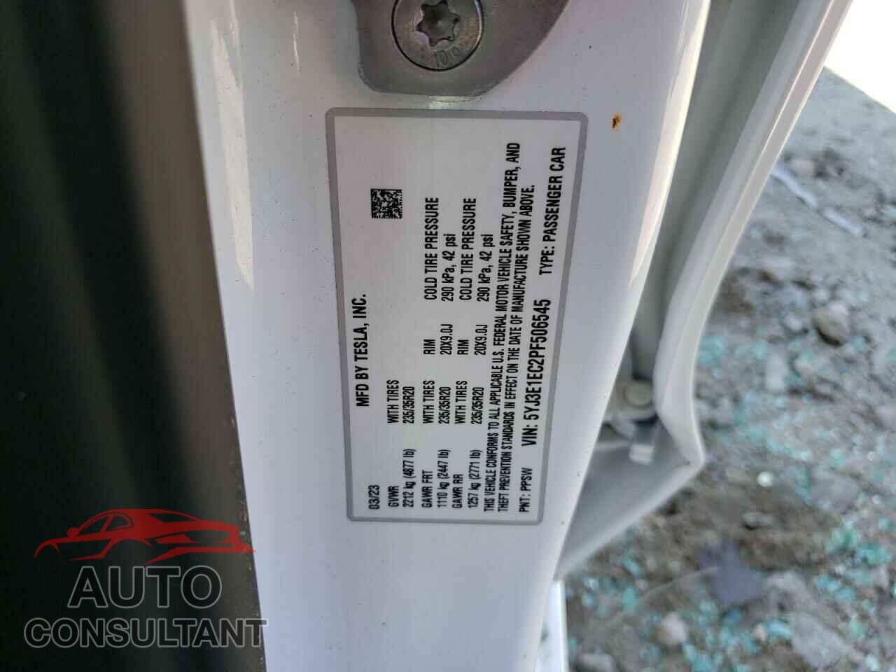 TESLA MODEL 3 2023 - 5YJ3E1EC2PF506545